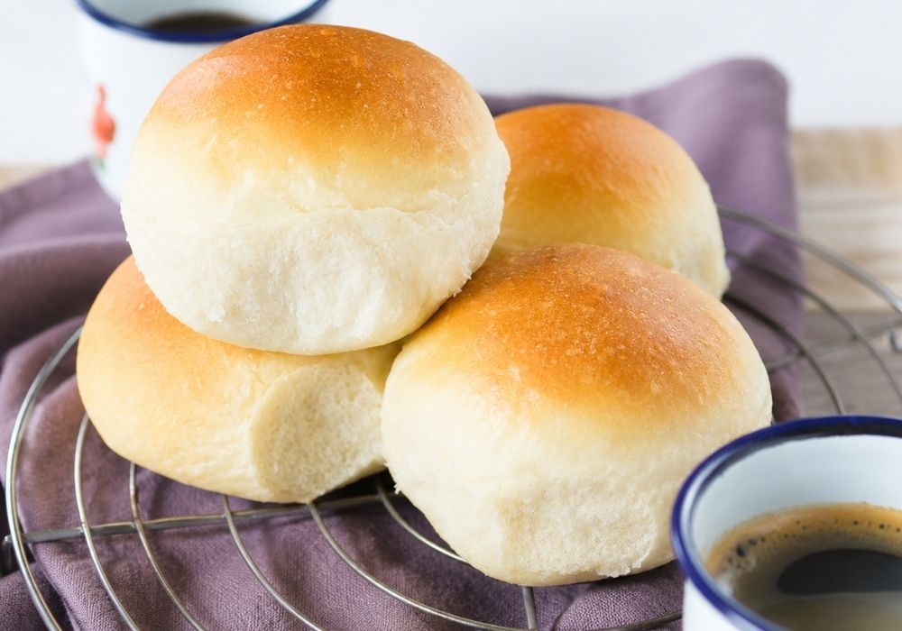 Pan de coco, Honduran coconut sweet bread, served with coffee