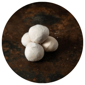 White jumbo burger bun dough pieces, 110g, from Suprima Bakeries